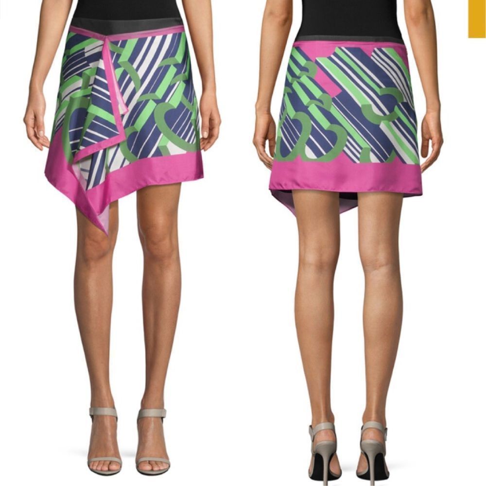 Carven Silk Drape Skirt